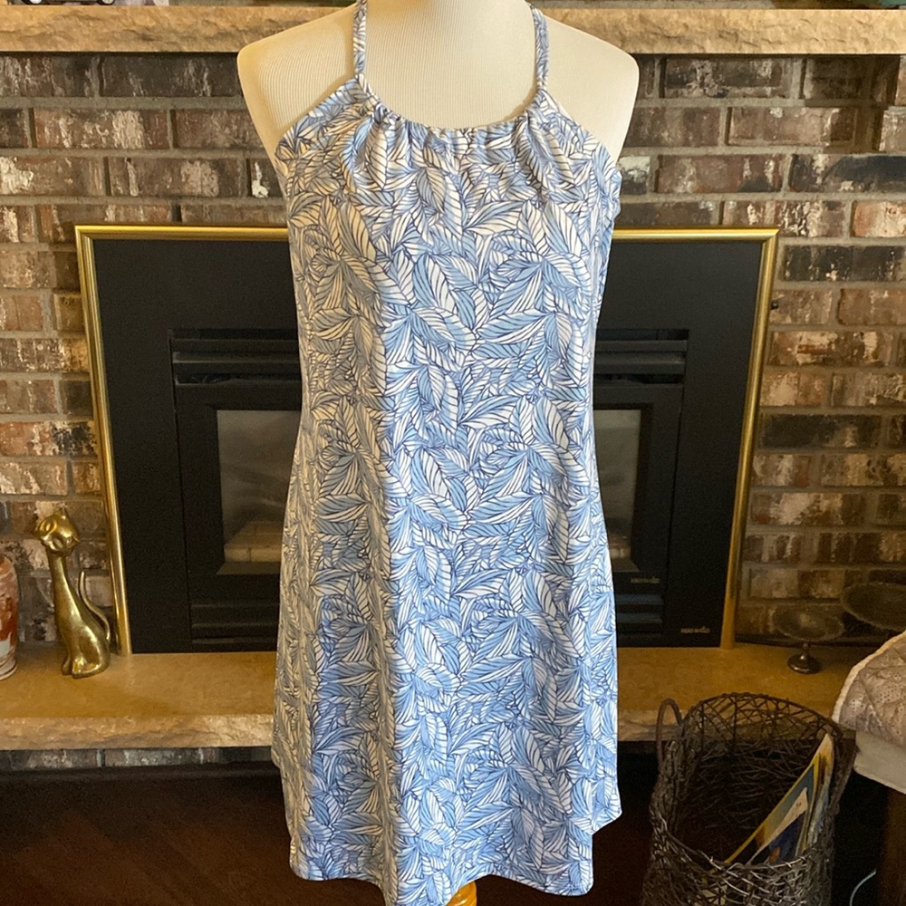 EDDIE BAUER cotton and spandex sundress. Shelf bra and fun back straps. Size M.